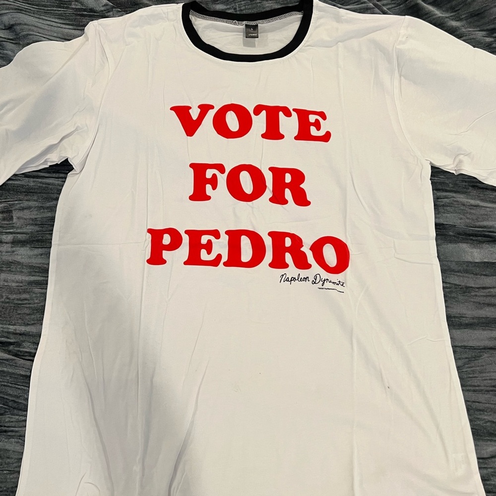 White Graphic T-Shirt with Red Print